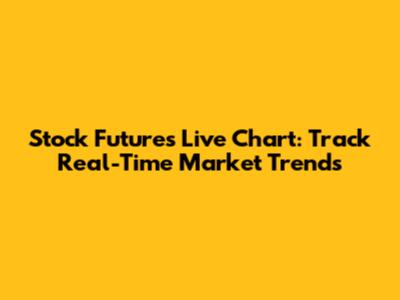 Stock Futures Live Chart: Track Real-Time Market Trends